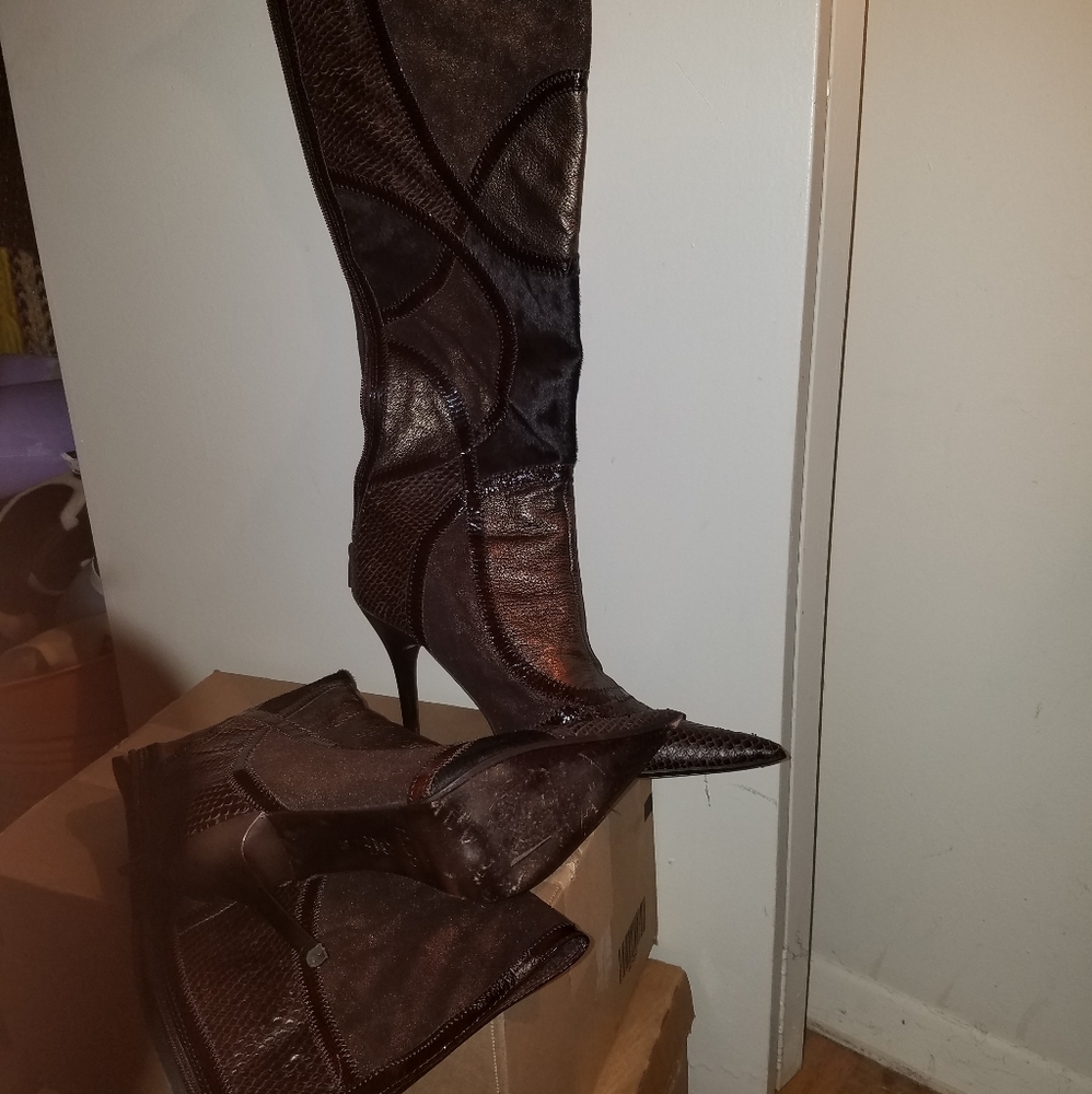 Suede and leather Boots worn twice